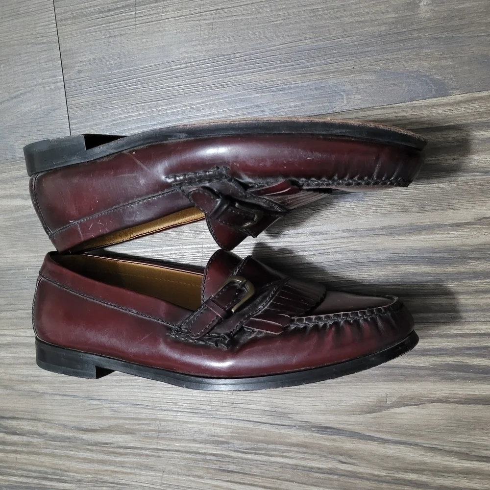 Cole Haan Men's Burgundy Loafers Size 9.5 Slip On Comfort